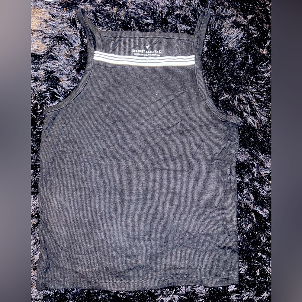 American eagle tank black and white size medium